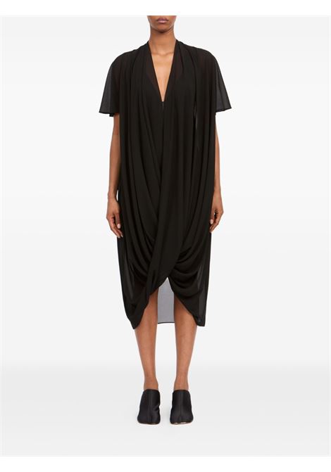 maxi abito drappeggiato donna nero MM6 MAISON MARGIELA | S52DG0034 M35468900